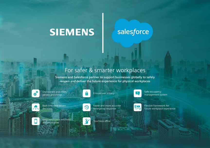 Siemens et Salesforce s’associent pour proposer l’espace de travail sécurisé de demain